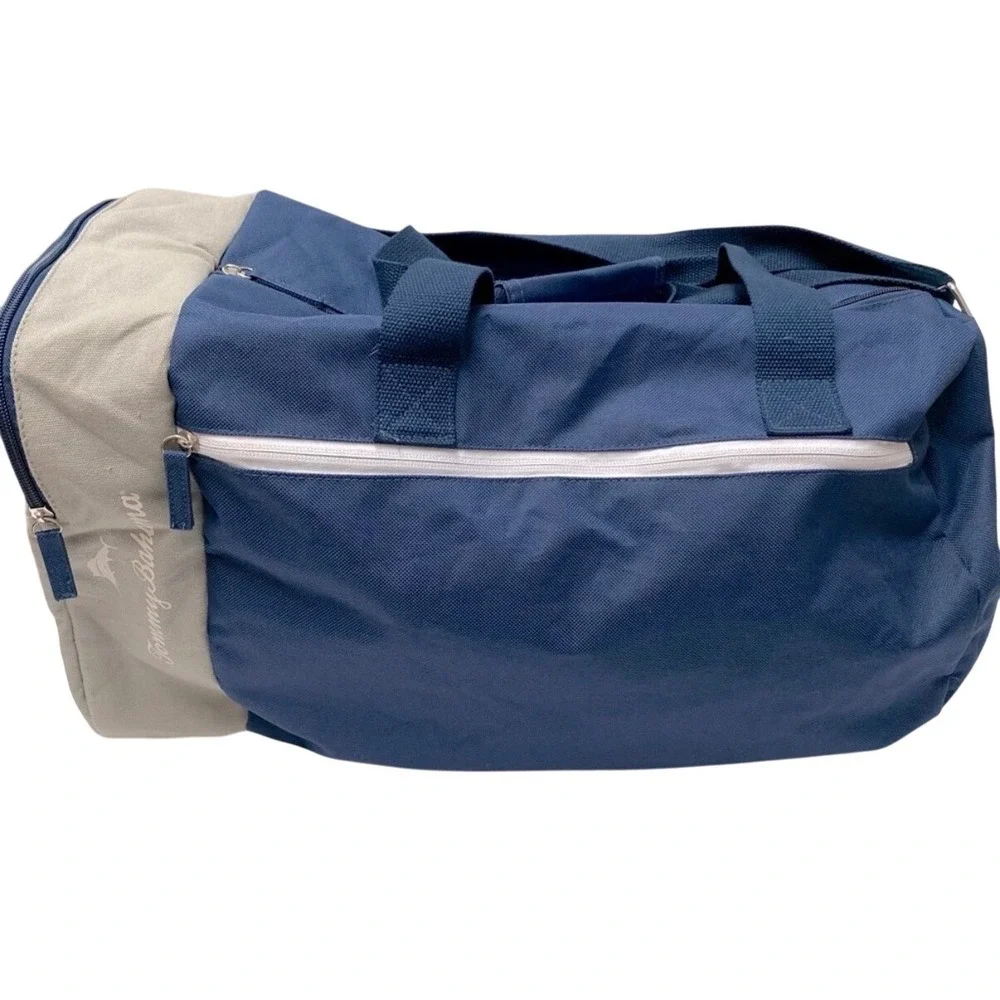 Tommy‎ Bahama Blue/Beige Duffle Bag Travel Gym Carry On